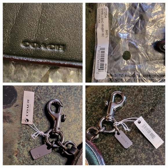 Coach Leather Rainbow & Star Bag Charm Fob 27254 RARE NWT - Picture 6 of 16